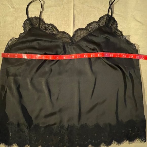 Black H&M Camisole with lace trim - size 12 - Picture 7 of 8